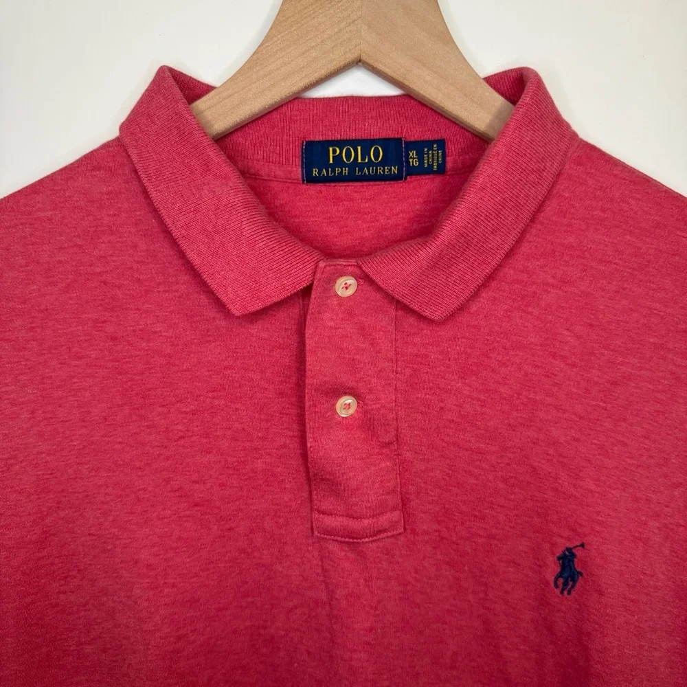 Polo Ralph Lauren Polo Shirt Men’s‎ XL Salmon Red Pony Short Sleeve collared